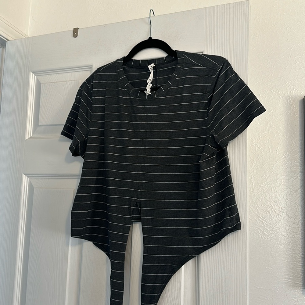 Lululemon Time To Restore Mock Cropped Tie Shirt